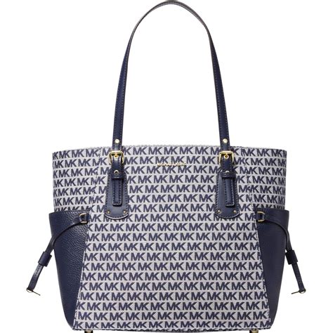 michael kors voyager east west tote - admiral navy|signature sinclair east west tote.